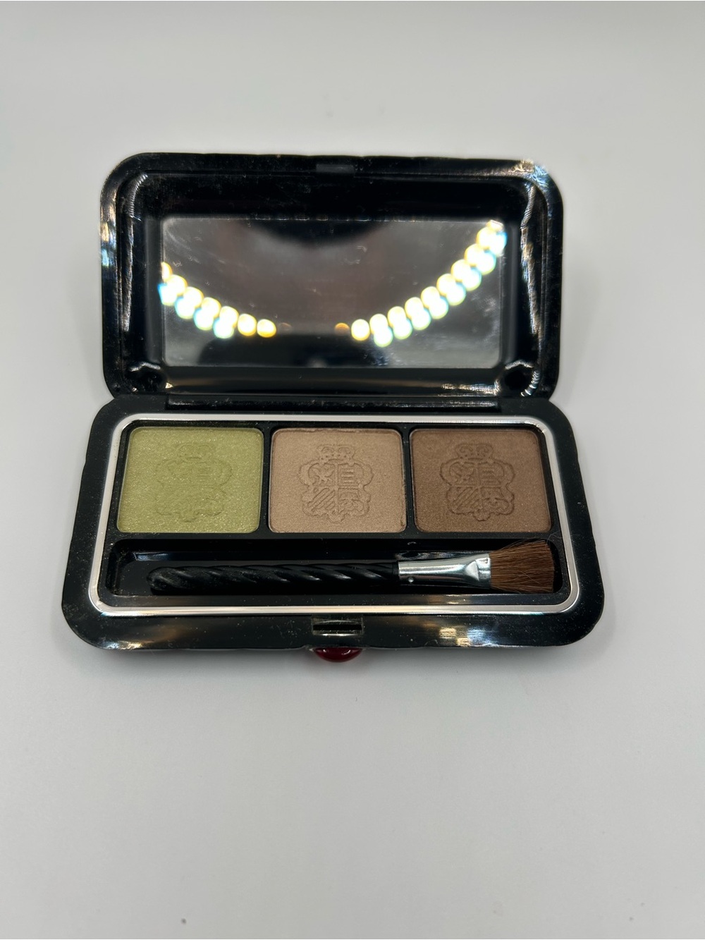 Vintage Borghese Green & Brown Trio Eyeshadow Palette